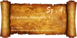 Szentes Adeodát névjegykártya